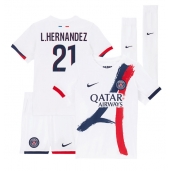 Paris Saint-Germain Lucas Hernandez #21 Udebanetrøje Børn 2024-25 Kortærmet (+ Korte bukser)