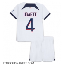 Paris Saint-Germain Manuel Ugarte #4 Udebanetrøje Børn 2023-24 Kortærmet (+ Korte bukser)