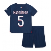 Paris Saint-Germain Marquinhos #5 Hjemmebanetrøje Børn 2023-24 Kortærmet (+ Korte bukser)