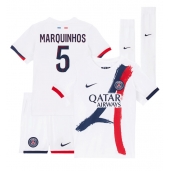 Paris Saint-Germain Marquinhos #5 Udebanetrøje Børn 2024-25 Kortærmet (+ Korte bukser)