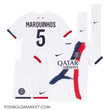 Paris Saint-Germain Marquinhos #5 Udebanetrøje Børn 2024-25 Kortærmet (+ Korte bukser)