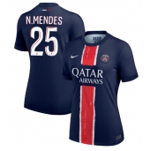 Paris Saint-Germain Nuno Mendes #25 Hjemmebanetrøje Dame 2024-25 Kortærmet