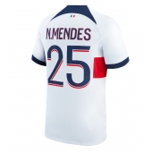 Paris Saint-Germain Nuno Mendes #25 Udebanetrøje 2023-24 Kortærmet