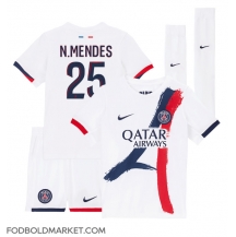 Paris Saint-Germain Nuno Mendes #25 Udebanetrøje Børn 2024-25 Kortærmet (+ Korte bukser)