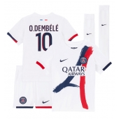 Paris Saint-Germain Ousmane Dembele #10 Udebanetrøje Børn 2024-25 Kortærmet (+ Korte bukser)