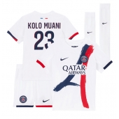 Paris Saint-Germain Randal Kolo Muani #23 Udebanetrøje Børn 2024-25 Kortærmet (+ Korte bukser)