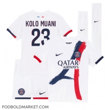 Paris Saint-Germain Randal Kolo Muani #23 Udebanetrøje Børn 2024-25 Kortærmet (+ Korte bukser)