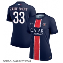 Paris Saint-Germain Warren Zaire-Emery #33 Hjemmebanetrøje Dame 2024-25 Kortærmet