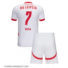 RB Leipzig Antonio Nusa #7 Hjemmebanetrøje Børn 2024-25 Kortærmet (+ Korte bukser)