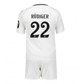 Real Madrid Antonio Rudiger #22 Hjemmebanetrøje Børn 2024-25 Kortærmet (+ Korte bukser)