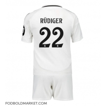 Real Madrid Antonio Rudiger #22 Hjemmebanetrøje Børn 2024-25 Kortærmet (+ Korte bukser)