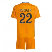 Real Madrid Antonio Rudiger #22 Udebanetrøje Børn 2024-25 Kortærmet (+ Korte bukser)