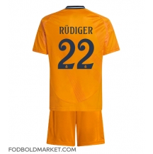 Real Madrid Antonio Rudiger #22 Udebanetrøje Børn 2024-25 Kortærmet (+ Korte bukser)