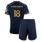 Real Madrid Aurelien Tchouameni #18 Udebanetrøje Børn 2023-24 Kortærmet (+ Korte bukser)