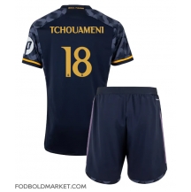 Real Madrid Aurelien Tchouameni #18 Udebanetrøje Børn 2023-24 Kortærmet (+ Korte bukser)