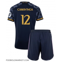 Real Madrid Eduardo Camavinga #12 Udebanetrøje Børn 2023-24 Kortærmet (+ Korte bukser)