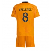 Real Madrid Federico Valverde #8 Udebanetrøje Børn 2024-25 Kortærmet (+ Korte bukser)