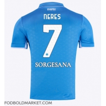 SSC Napoli David Neres #7 Hjemmebanetrøje 2024-25 Kortærmet