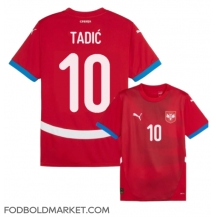 Serbien Dusan Tadic #10 Hjemmebanetrøje EM 2024 Kortærmet