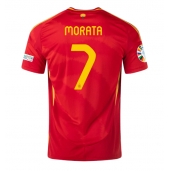 Spanien Alvaro Morata #7 Hjemmebanetrøje EM 2024 Kortærmet