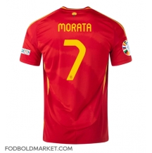 Spanien Alvaro Morata #7 Hjemmebanetrøje EM 2024 Kortærmet