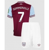 West Ham United Crysencio Summerville #7 Hjemmebanetrøje Børn 2024-25 Kortærmet (+ Korte bukser)