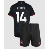 West Ham United Mohammed Kudus #14 Udebanetrøje Børn 2024-25 Kortærmet (+ Korte bukser)