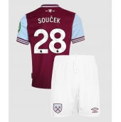 West Ham United Tomas Soucek #28 Hjemmebanetrøje Børn 2024-25 Kortærmet (+ Korte bukser)