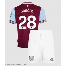 West Ham United Tomas Soucek #28 Hjemmebanetrøje Børn 2024-25 Kortærmet (+ Korte bukser)