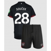 West Ham United Tomas Soucek #28 Udebanetrøje Børn 2024-25 Kortærmet (+ Korte bukser)